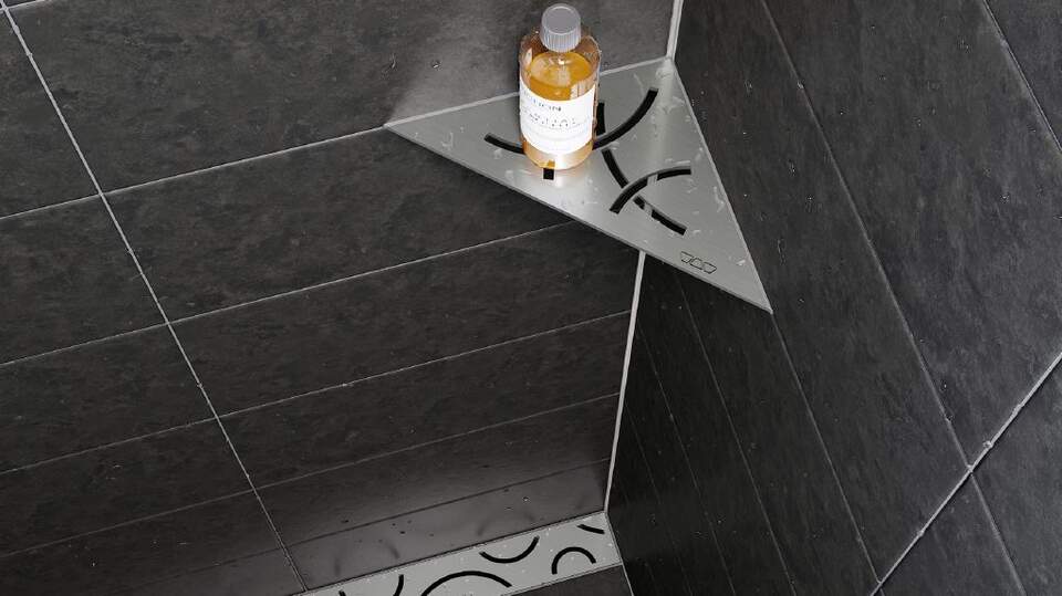 Étagère flottante de salle de bain avec crochet, support de douche